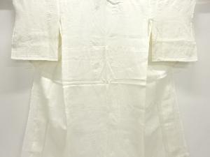 アンティーク　本麻透かし織流水に花模様長襦袢